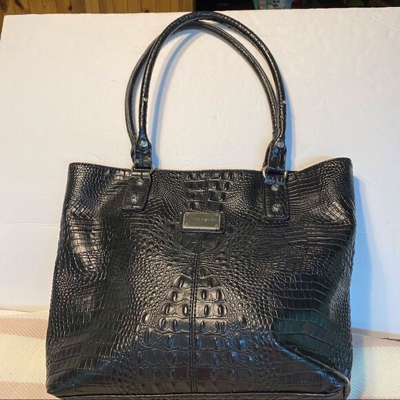 Marc Fisher Faux Leather Reptile Design Tote - Picture 1 of 12